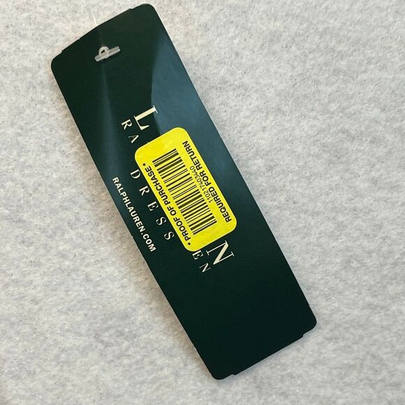 NWT LAUREN RALPH LAUREN Sheath Dress Sz 14 Red Geometric Ruched Midi 3/4 Sleeve - Picture 7 of 16